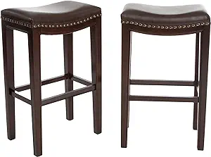 Christopher Knight Home Avondale Backless Bar Stools,12D x 18.13W x 30H, 2-Pcs Set, Brown