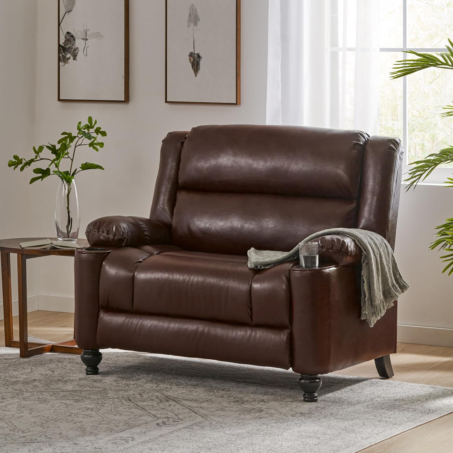 Christopher Knight Home Carlo Oversized Manual Recliner Chair for a living room